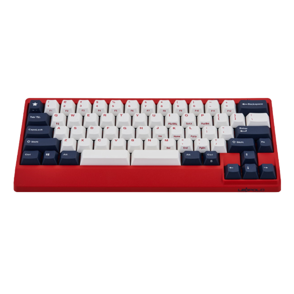 Leopold FC650M Double Space White Blue Red Case PD/ Blue SW